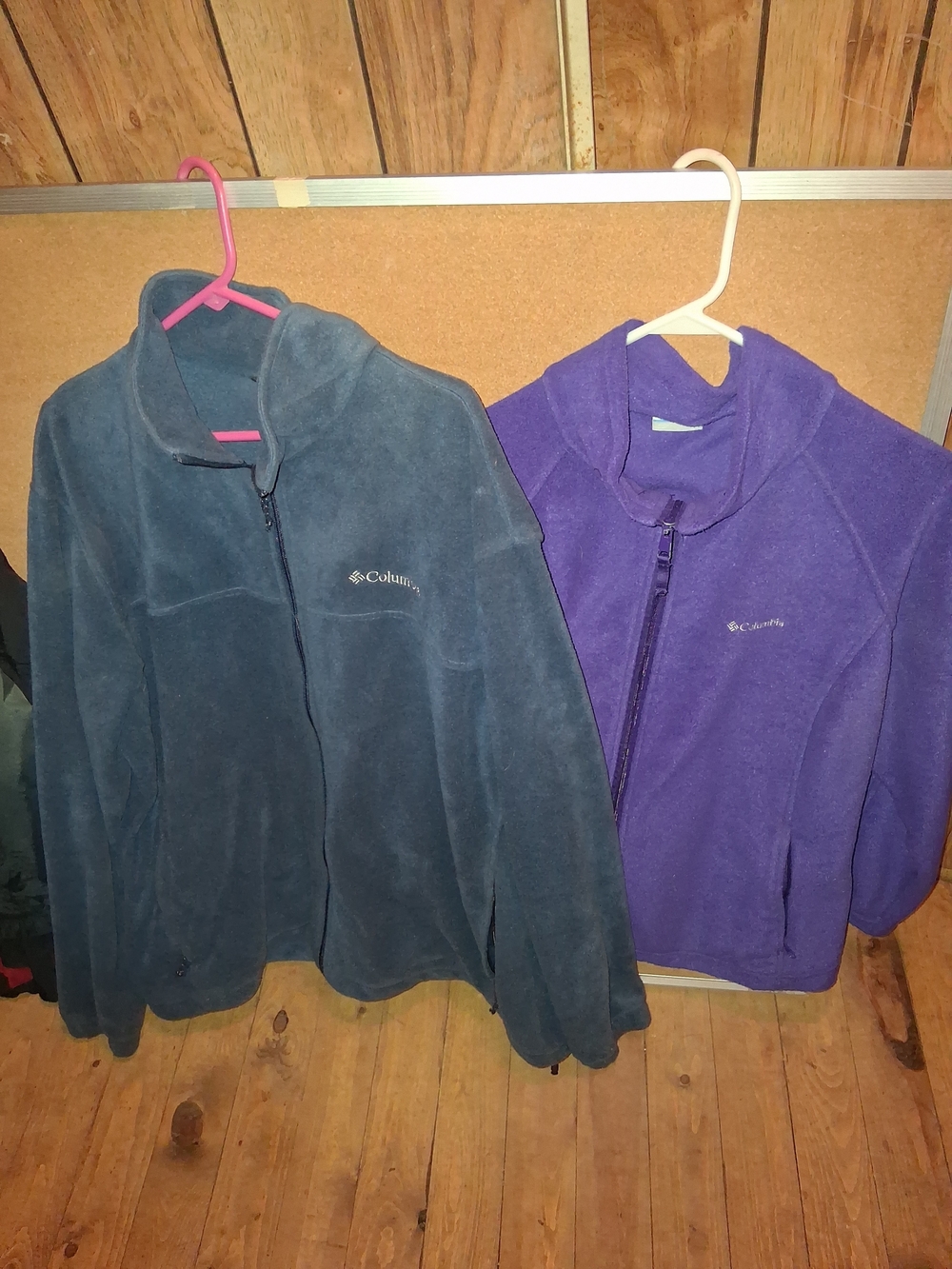 Columbia Navy and Purple Fleece Jackets - Full Zip